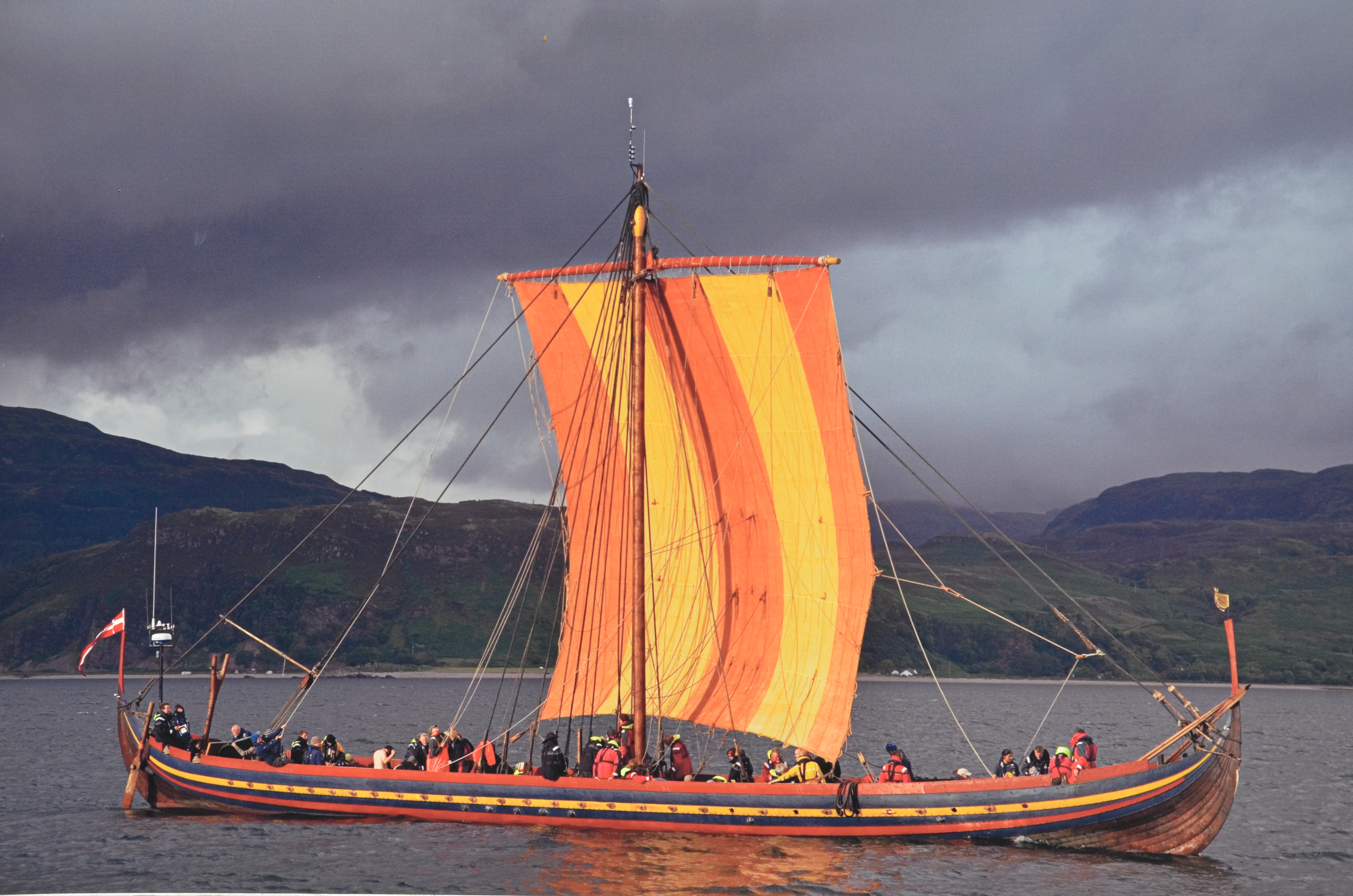 first voyage of a reconstructed Viking ship. They discovered the original remains at the bottom of the bay in Roskilde Denmark and then when they examined the tree ring data, they found out it had been made from trees growing near Dublin. So they made a reconstruction to sail back to Ireland