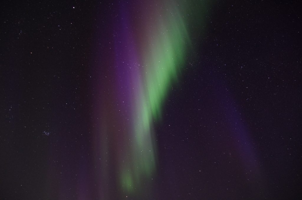 A photo of the aurora borealis. 