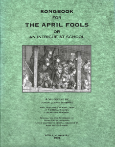 Book cover of No. 9ii: Song Book for April Fools by Johan Ludvig Heiberg
