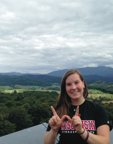 image of study abroad alumna Catherine Koss hiking outside of Freiburg.