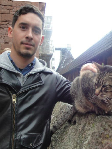 image of study abroad alum Jack Hildebrand on a castle trip in Alsace.