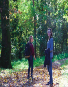 image of study abroad alumna Amelie Von Below with friends hiking a mountain outside of Freiburg.