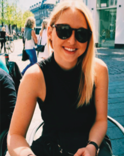 image of study abroad alumna Cassidi Goll in the Copenhagen City Center.